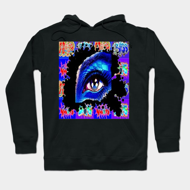 beautiful Eye Street Graffiti Hoodie by LowEndGraphics